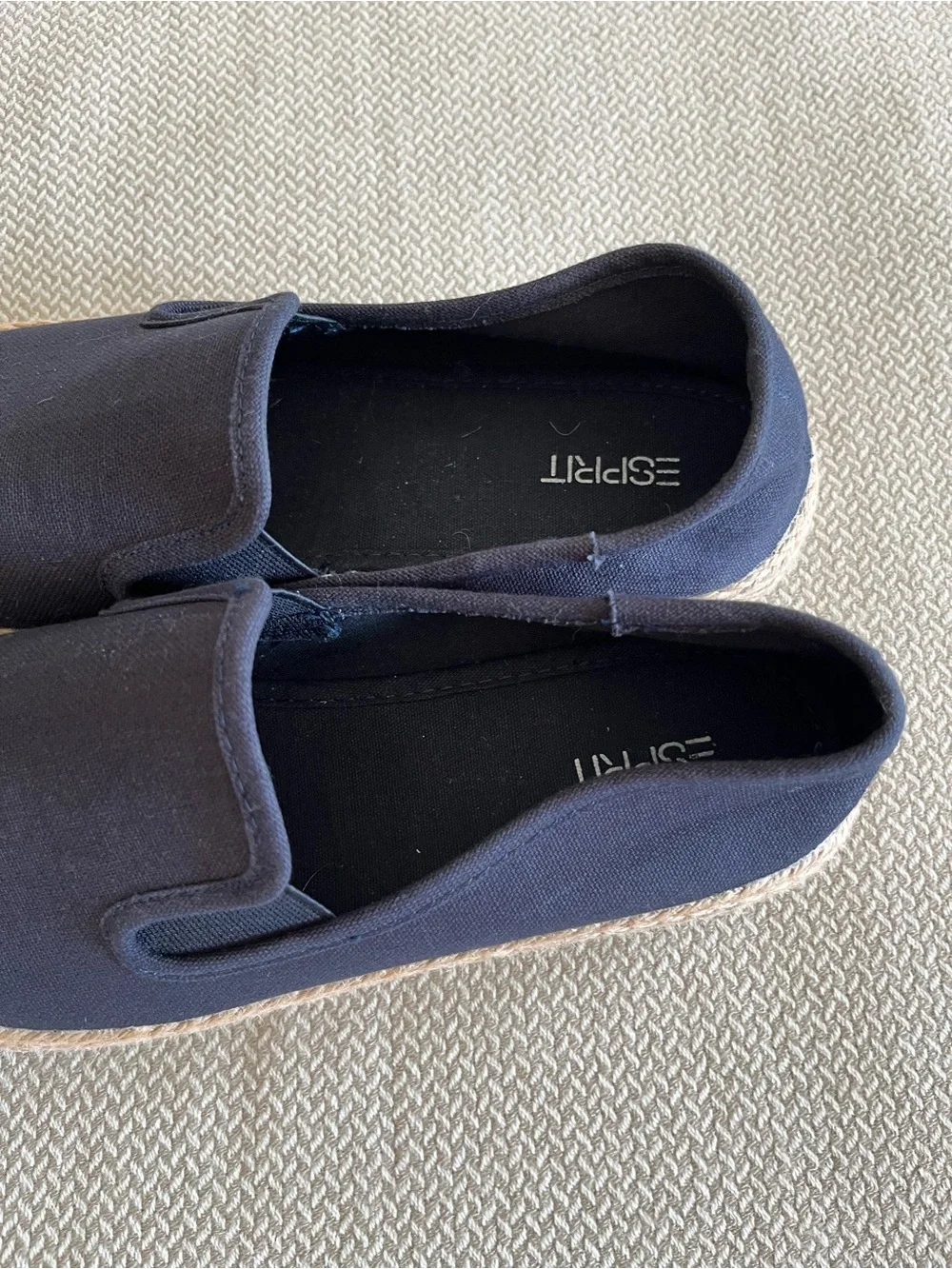Espirit Women's Nadine Navy Blue Slip On Espadrilles Size 9.5